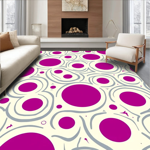 Abstract Circles Swirls Pattern Rug