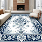 Intricate Floral Damask Classic Design Rug