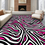 Vibrant Zebra Stripe Pattern Rug