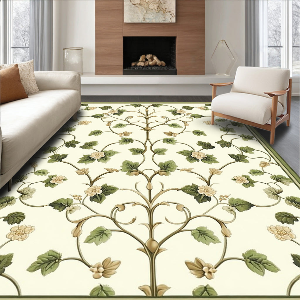 Regal Vine With Floral Detail Rug