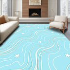 Ocean Wave with Starfish Motif Rug