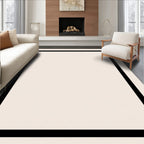 Minimalist Black Border Simple Square Rug