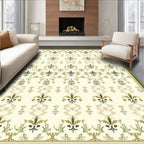 Ornate Scrollwork Botanical Pattern Rug