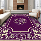 Ornate Mandala Floral Border Rug