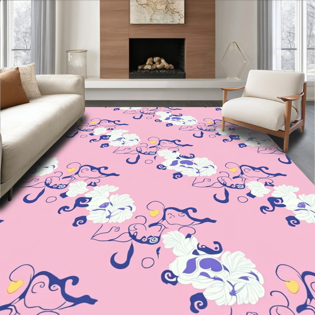 Elegant Floral Vine Pattern Rug