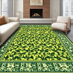 Vine And Leaf Patterned Textile Design Rug