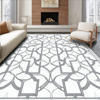 Interlocking Geometric Lattice Design Rug