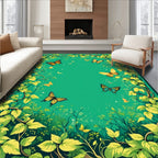 Emerald Glade Butterfly Garden Pattern Rug