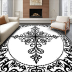 Intricate Floral Motif Filigree Design Rug