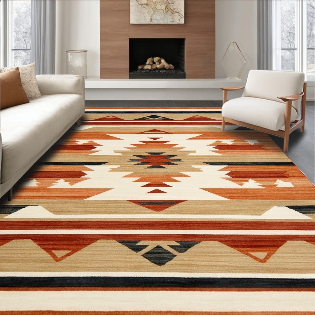 Southwestern Geometric Earth Tone Rug