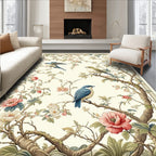 Birds and Blossoms Nature Print Rug