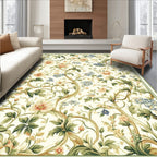 Whimsical Floral Vine Pattern Rug