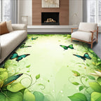 Enchanted Garden Butterfly Design Rug