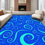 Vibrant Swirl Abstract Pattern Rug