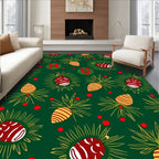 Christmas Pinecone Berry Garland Rug