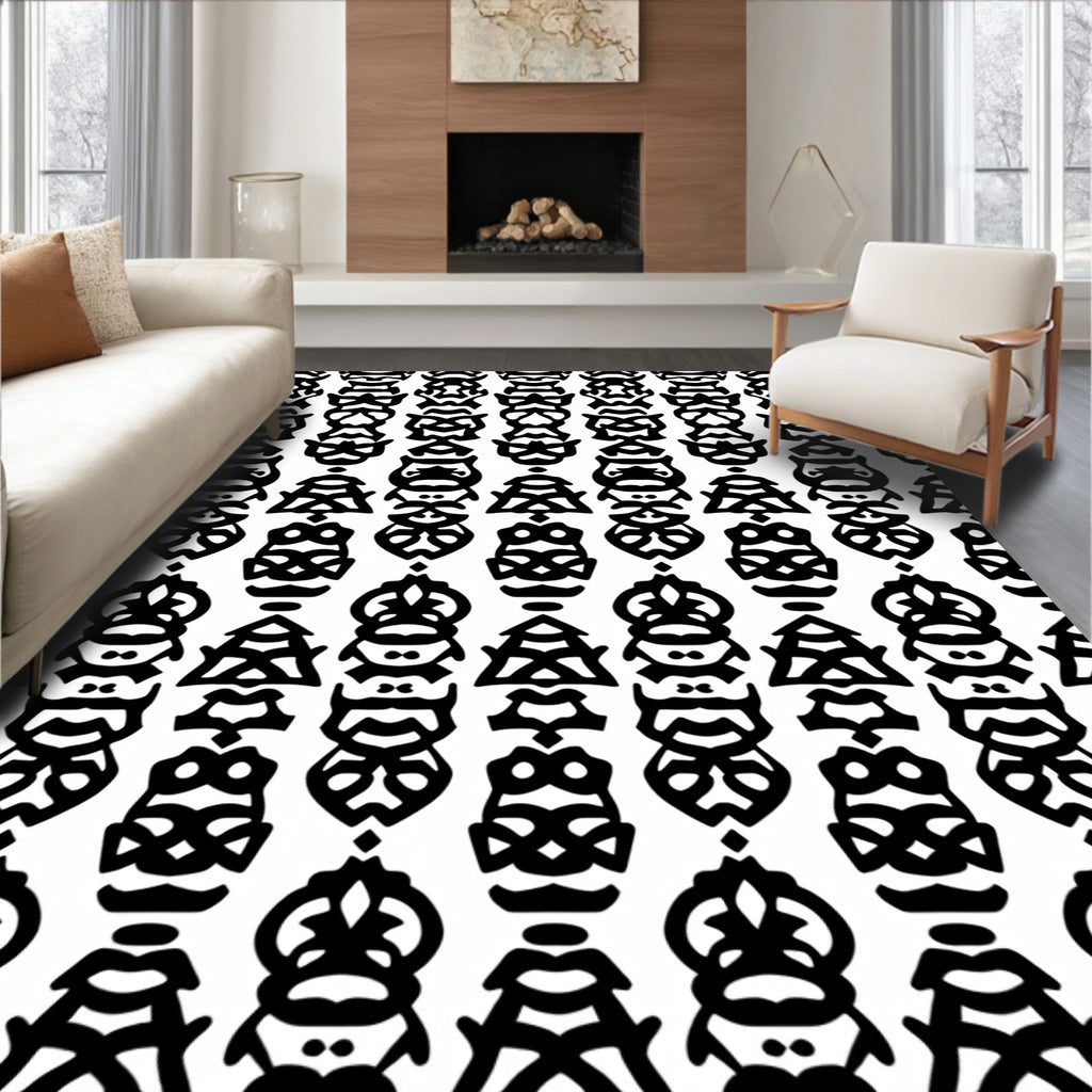 Abstract Tribal Geometric Patterned Rug