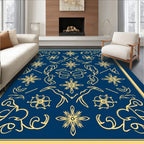 Ornate Floral Swirl Pattern Design Rug