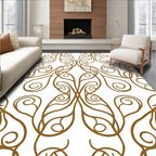 Art Nouveau Swirl Floral Pattern Rug