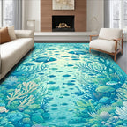 Oceanic Coral Reef Fish Pattern Rug