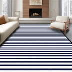 Classic Navy Stripe Pattern Rug