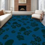 Dark Floral Soft Shape Pattern Rug