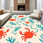 Oceanic Crab Coral Pattern Rug