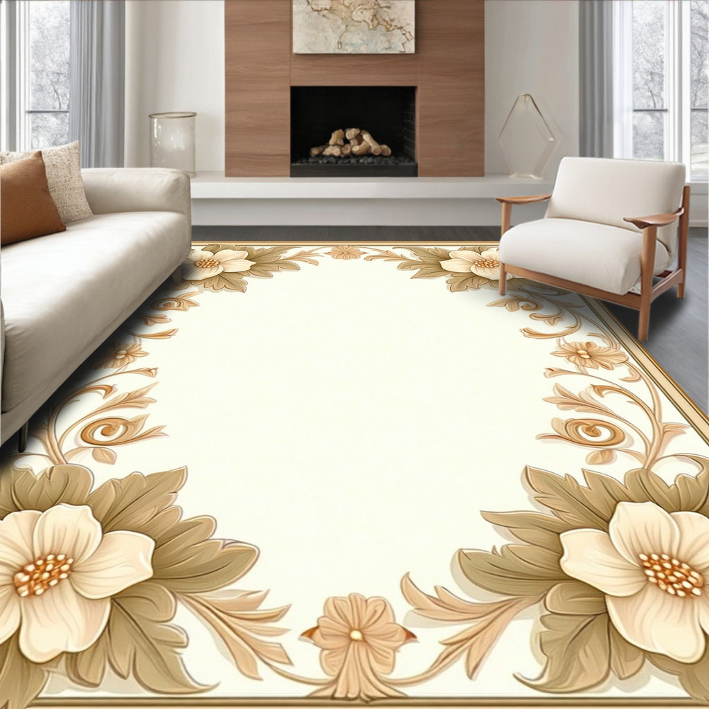 Classic Floral Scrollwork Design Rug