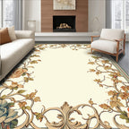 Ornate Floral and Vine Scrollwork Design Rug