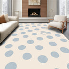 Charming Blue Polka Dot Pattern Rug