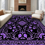 Ornate Floral Swirls Pattern Rug