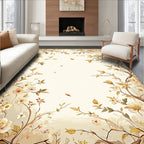 Elegant Floral Vines Artwork Rug