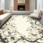 Romantic Floral Vine Garden Rug