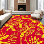 Exotic Bird Floral Pattern Design Rug