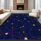 Deep Blue Starry Night Network Rug
