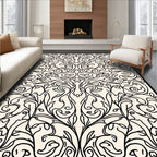Elegant Floral Vine Scroll Pattern Rug