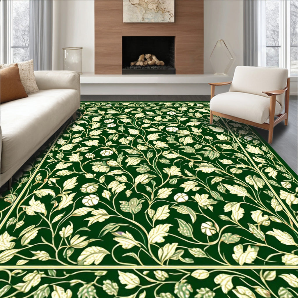 Vintage Floral Vine Pattern Rug