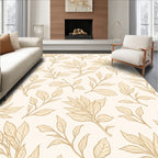 Delicate Botanical Line Art Rug