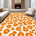 Orange Abstract Animal Print Pattern Rug
