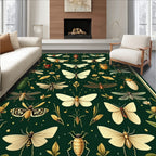 Enchanting Insect Floral Pattern Rug