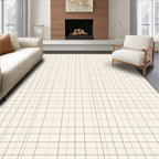 Classic Checked Grid Pattern Rug