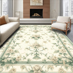 Delicate Floral Vine Swirl Pattern Rug
