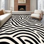 Bold Black White Animal Prints Rug