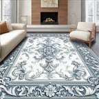 Ornate Floral Scrollwork Design Rug