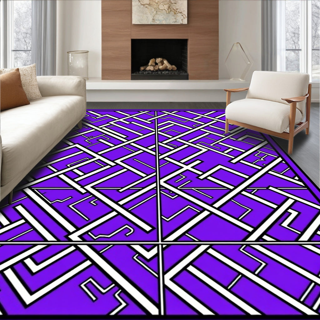 Interlocking Geometric Pattern Rug