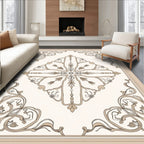 Elegant Floral Swirl Pattern Rug