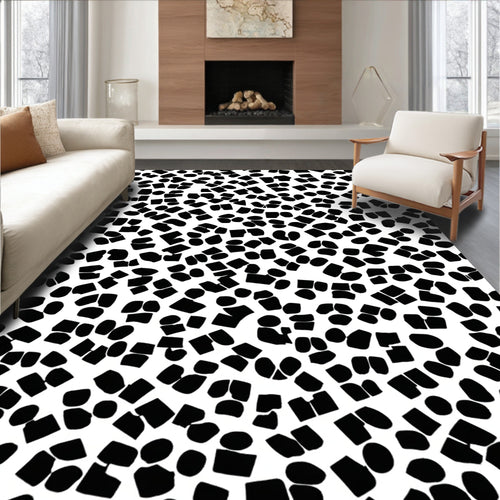 Abstract Irregular Shape Pattern Rug
