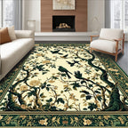 Gilded Bird Tree Floral Pattern Rug