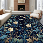 Midnight Garden Theme Butterflies Rug