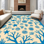 Ocean Life Coral Starfish Pattern Rug