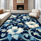 Classic Floral Vine Cobalt Rug